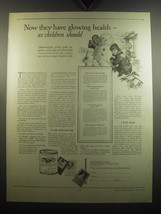 1926 Borden Eagle Brand Condensed Milk Ad - Now they have glowing health - £14.49 GBP