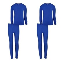 2x Blue Boys Thermal Underwear Set Medium (8) Athletic Works - £10.17 GBP