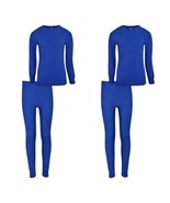 2x Blue Boys Thermal Underwear Set Medium (8) Athletic Works - £10.16 GBP