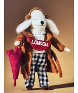 NWT Anthropologie 2023 Travel Poodle FELT Tree Ornament LONDON - $29.65