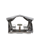 4-Seat Outdoor Patio Glider Swing Bench with Canopy, Retro Metal - $17,298.34 MXN