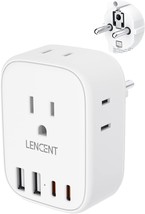 Germany France Travel Power Adapter Schuko E F Power Plug Adaptor with 4... - $33.80
