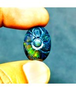 7.50 Ct Fine Quality Natural Black Ethiopian Opal Carving Green Fire Gem... - $120.00