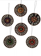 Bethany Lowe Halloween Set of 6 &quot;Day Of The Dead Rosette Ornaments&quot; TL8731 - £21.51 GBP