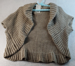 Renee’s NYC Anthropologie Cardigan Sweater Womens Size M/L Brown Knit Open Front - £26.69 GBP