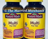 2 - Nature Made Multi for Her w/ Iron + Calcium 300 tablets each 12/2024... - £23.76 GBP