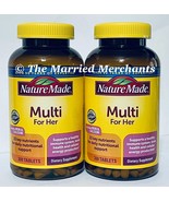 2 - Nature Made Multi for Her w/ Iron + Calcium 300 tablets each 12/2024... - £23.53 GBP
