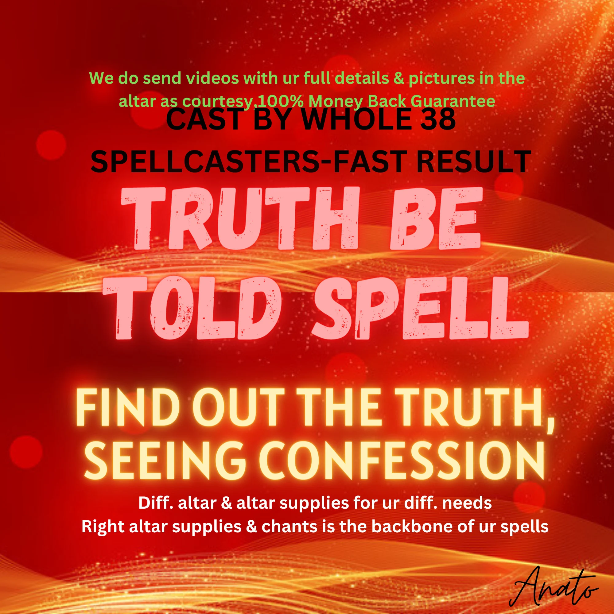 Seeking confession White Magic Truth Spell Be Told - $600.00