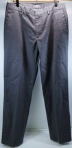 V) Dockers Straight Fit D2 Iron Free Khaki Gray Pants 34x34 Flat Front - $17.81