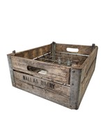Antique Dallas Dairy 1955 Wood Milk Crate Vintage Box Advertising PA - $99.58 CAD
