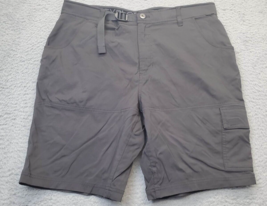 Gerry Cargo Shorts Mens Size 36 Gray Stretch Nylon Pockets High Rise Flat Front - $18.49