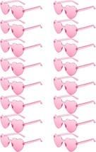 16Pairs Heart Sunglasses for Women Colored Heart Shaped Sunglasses Rimless Fun H - £33.87 GBP