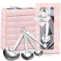 50 Pcs Heart Shaped Measuring Spoons Stainless Steel Measure Spoons For Bridal S - £82.25 GBP
