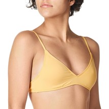 Roxy Beach Classics Solid Athletic Tri Bikini Top Removable Pads Yellow M - £11.36 GBP