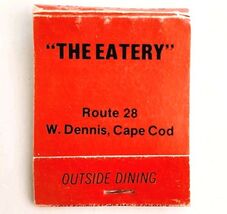 The Eatery Restaurant Vintage Matchbook Cape Cod Mass Matches Unstruck E19G - $28.01 CAD
