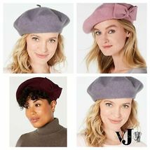 Inc International Concepts Solid 100% Wool Beret, Various Colors - £14.93 GBP