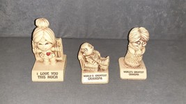 World&#39;s Greatest Grandpa + Grandma + I Love You Paula Figures Vintage 1970 1972 - $12.00