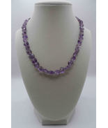 VINTAGE COSTUME JEWELRY &quot;CRYSTAL&quot; ACRYLIC 18&quot; NECKLACE | Purple - £9.34 GBP