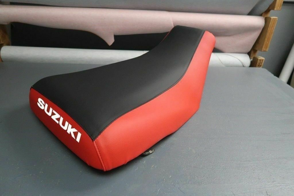 Suzuki 500 Vinson Seat Cover 2002 To 2007 Red Sides Black Top Suzuki Logo #RTRYR - £34.47 GBP