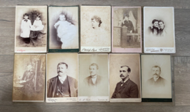 Cabinet Cards Photos Lot Of 10 People Photographs Vintage AS IS - £39.20 GBP