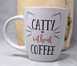 Coffee Mug Ceramic Tea Hot Cocoa Catty Without Coffee Spoon Holder No Spoon - $4.85