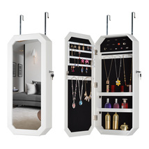 Fashion Mirror Simple Jewelry Storage Cabinet Can Be Hung On The Door Or Wall - £70.28 GBP