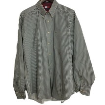 Tommy Hilfiger Mens Shirt XL Button Down Blue Stripe Crest Logo Long Sle... - £11.87 GBP