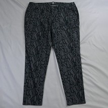 Lisa Rinna 16 Skinny Black Gray Snakeskin Stretch Denim Jeans - $13.99