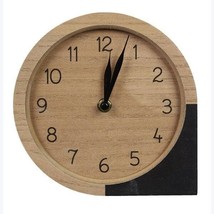 Wood Mantle Clock in wood and black finish - $559.01 MXN