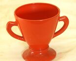 Hazel Atlas Ovide Rust Footed Sugar Bowl Depression Glass Open Vintage - $14.84