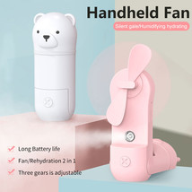 Portable Water Spray Mist Fan USB Rechargeable Handheld Foldable Mini Fan - £27.90 GBP