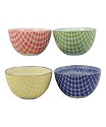 Made In Japan Assorted Colorful Porcelain Bowls Set of 4 Rice Salad Miso... - $781.91 MXN