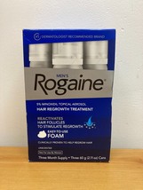 NEW/SEALED Rogaine Men&#39;s Unscented Hair Regrowth Treatment 3 Months Supp... - $32.80