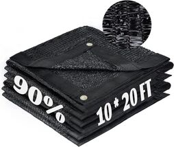 LOVE STORY 10x20FT 90% Garden Shade Cloth,Sun Shade Net Mesh Tarp with - $67.34