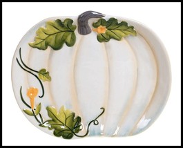 NEW RARE Certified International Harvest Gatherings Pumpkin Platter 13.7... - £43.95 GBP