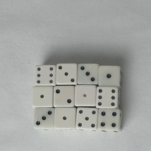 6 Sided White Acrylic Dice lot of 12 - $131.39 MXN