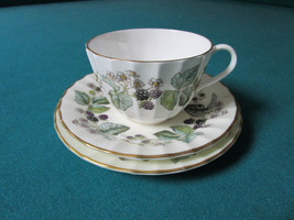 Royal Worcester Lavinia Pattern England Trio Set Original Berries - £96.91 GBP