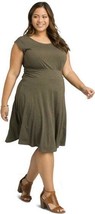 New Womens NWT Prana Plus 2X Dress Jola Slate Green Short Sleeves Scoop Office - £138.67 GBP