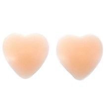 Silicone Heart Shaped Nipple Covers Nude Pasties Self Adhesive Reusable BWXR003 - £10.45 GBP