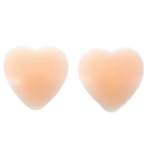 Silicone Heart Shaped Nipple Covers Nude Pasties Self Adhesive Reusable ... - £10.45 GBP