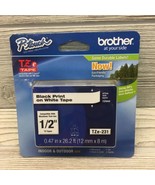 Genuine Brother TZe-231, 1/2&quot; Black on White P-Touch TZ tape - £7.71 GBP