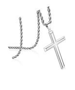 925 Sterling Silver Cross Pendant Necklace for Men - £66.39 GBP