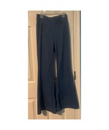 Blue High-Waisted Bell Bottom Flare Pants Retro Style Stretchy Size Peti... - $20.36 CAD