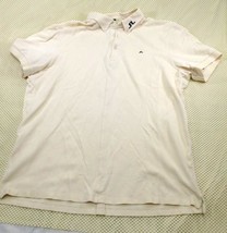 J.Lindeberg Beige Polo Golf Shirt XL Regular Fit Cotton Blend Top - $28.50