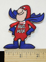 BUDWEISER BUD MAN BEER EMBROIDERED IRON-ON PATCH  - £8.78 GBP