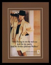 1988 Johnnie Walker Whisky Framed 11x14 ORIGINAL Vintage Advertisement - £27.23 GBP