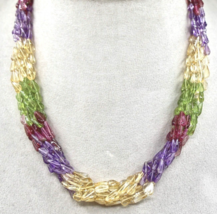 MULTI COLOR PERIDOT CITRINE TOURMALINE BEADS 8 LINE 313 CARATS GEMSTONE ... - $1,663.78 MXN