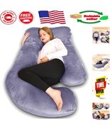 58-Inch Full Body Pregnancy Pillow with Removable Cover for Comfortable ... - $1,052.21 MXN