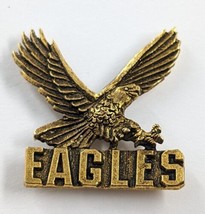 American Bold Eagle Landing Spread Wings Flying Bird Patriotic Gold Tone Pin VTG - $12.99