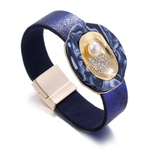 Amorcome Elegant Leather Bracelets For Women 2020 Fashion Crystal Bohemian Wrap  - £9.79 GBP